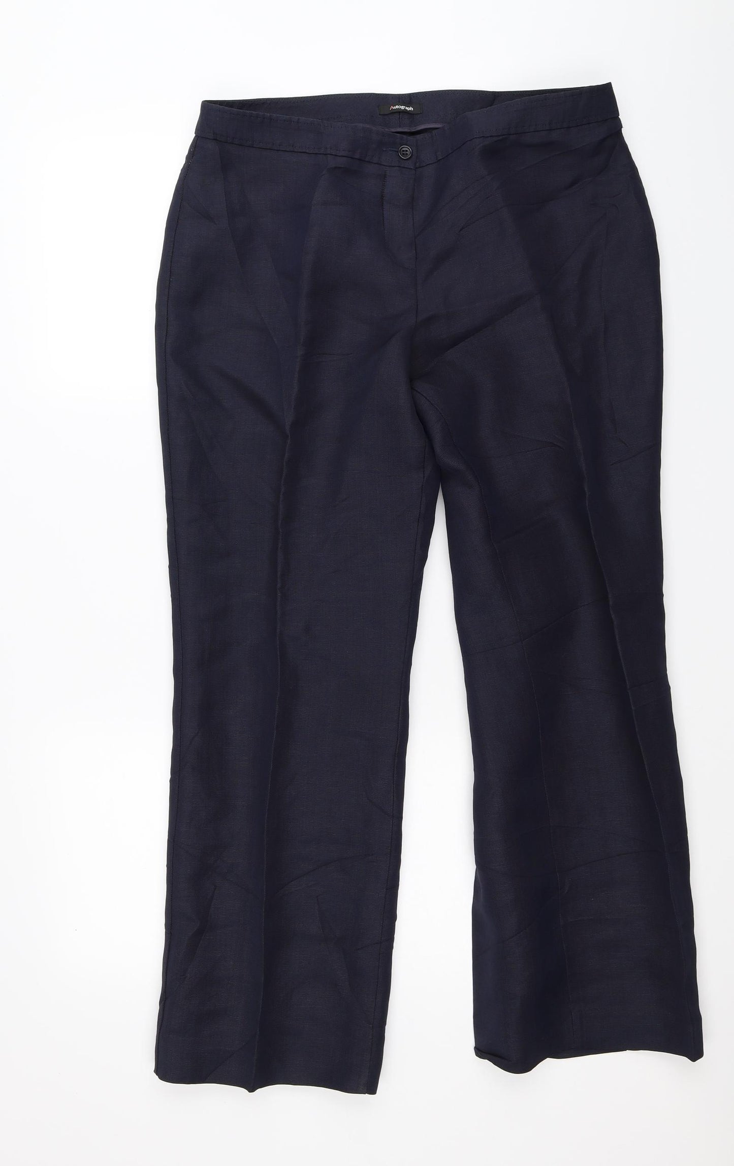 Marks and Spencer Womens Blue   Trousers  Size 14 L26 in
