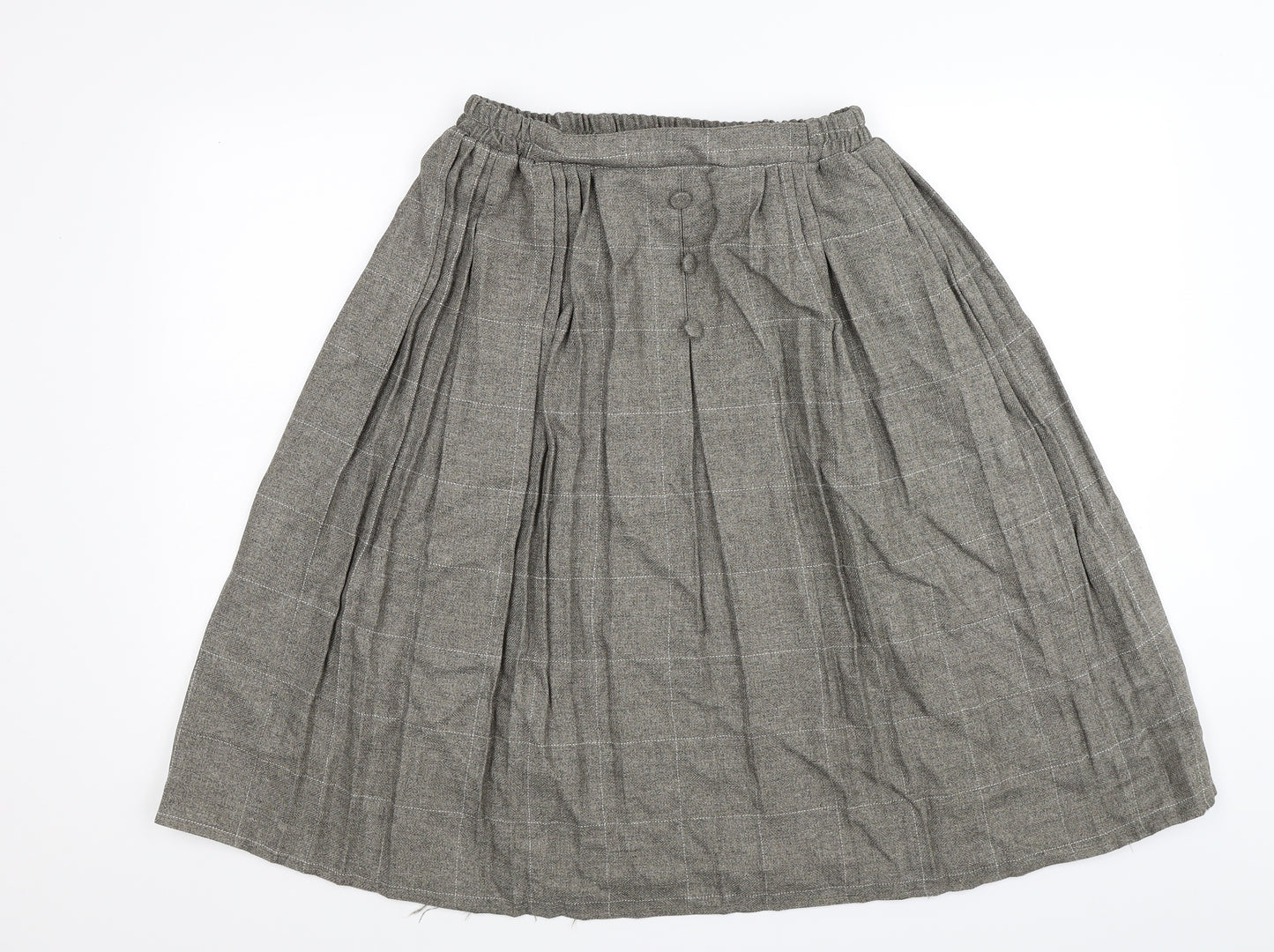 Preworn Womens Brown Check  A-Line Skirt Size S