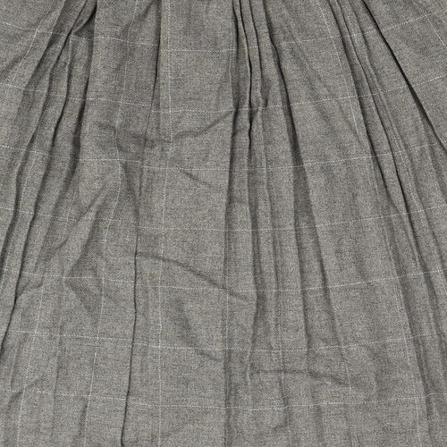Preworn Womens Brown Check  A-Line Skirt Size S