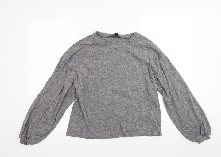 New Look Womens Grey Pullover Jumper Size S