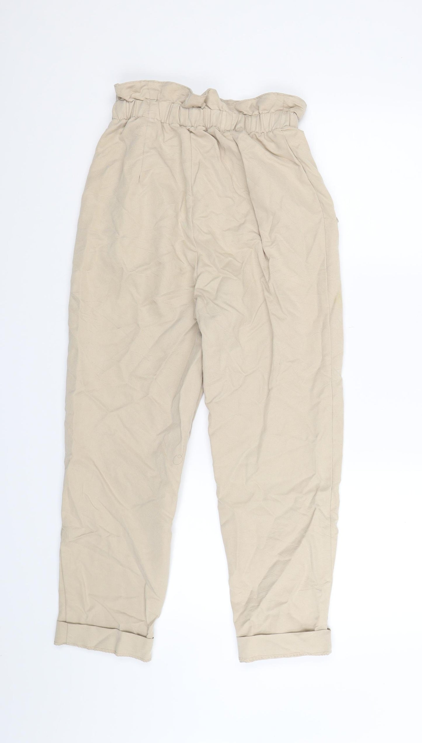 H&M Womens Beige   Trousers  Size 6 L21 in