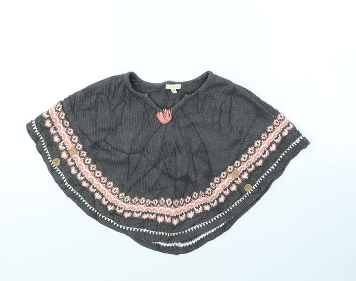 Vertbaudet Girls Grey   Shawl/Wrap Scarves & Wraps One Size