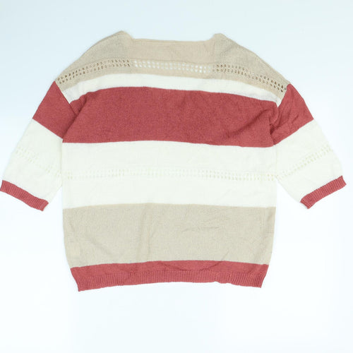 Preworn Womens Multicoloured Striped  Pullover Jumper Size S