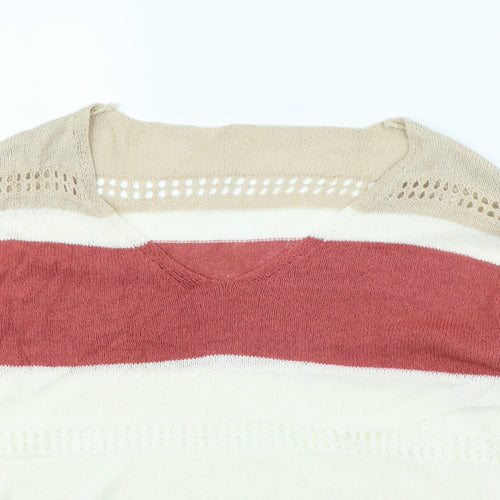 Preworn Womens Multicoloured Striped  Pullover Jumper Size S