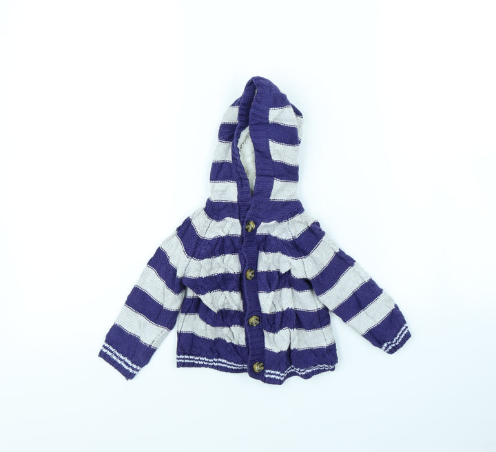 Ladybird Boys Blue Striped Jacket Size 6-9 Months