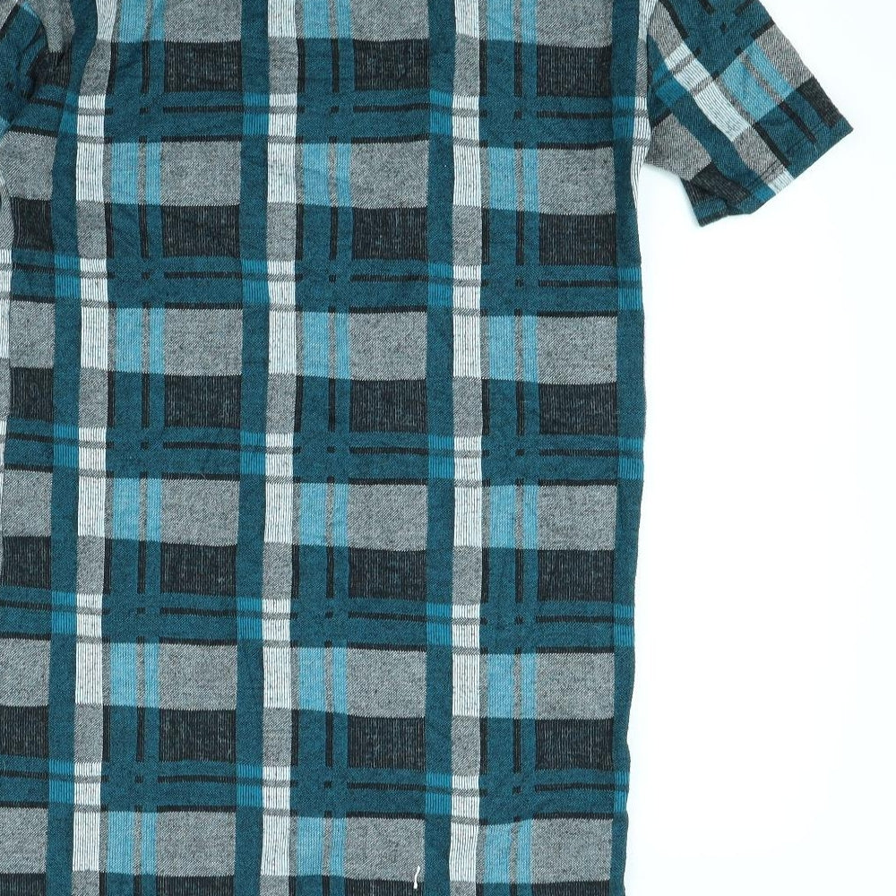 Select Womens Green Check  T-Shirt Dress  Size 6