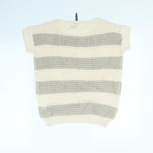 intuition Womens Beige Striped  Pullover Jumper Size 10