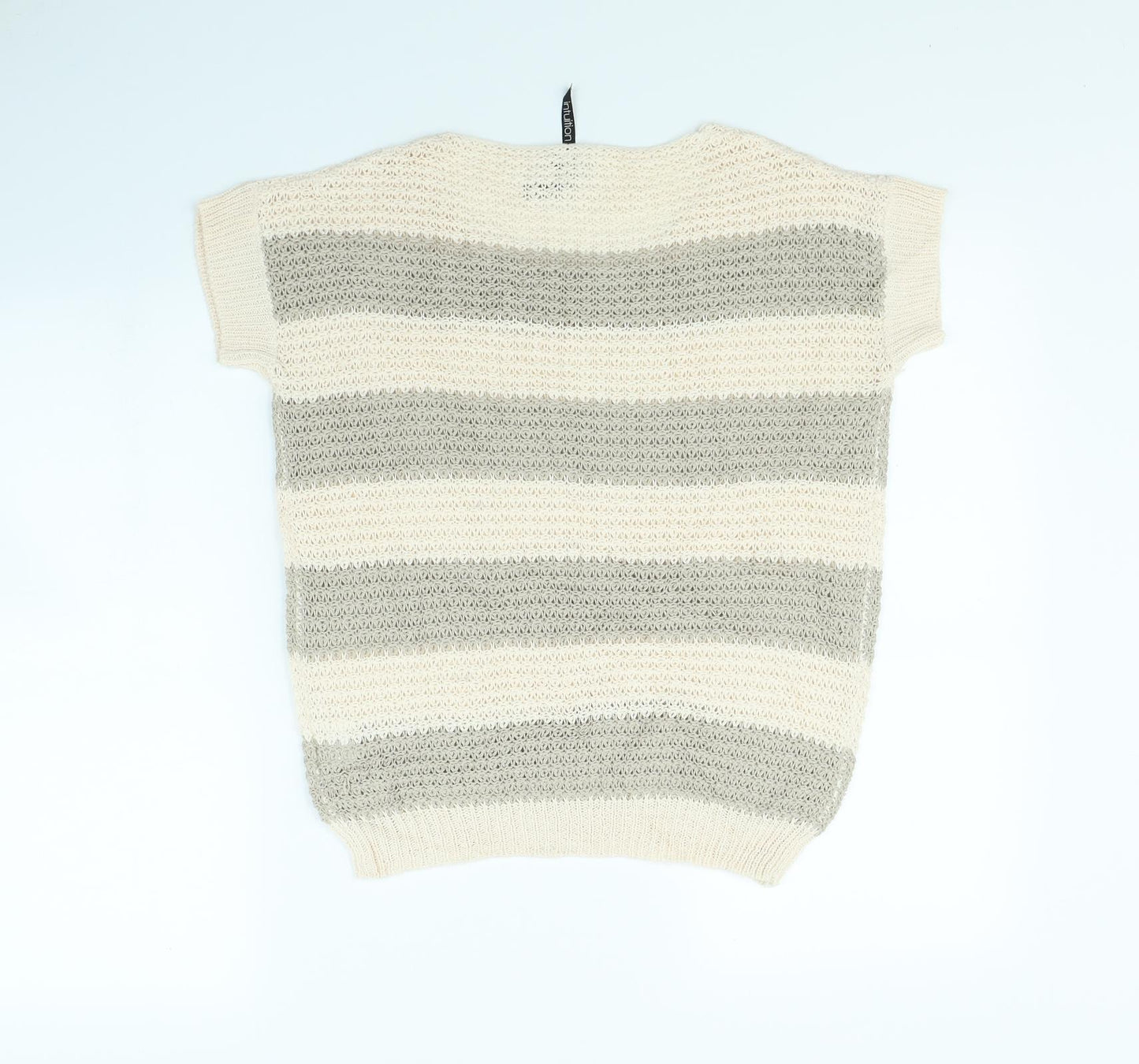 intuition Womens Beige Striped  Pullover Jumper Size 10