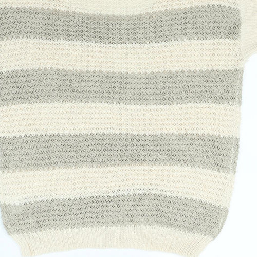 intuition Womens Beige Striped  Pullover Jumper Size 10