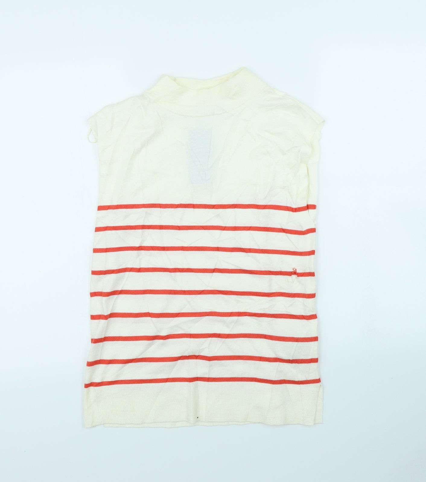 M&S Womens Ivory Striped  Pullover Jumper Size 8