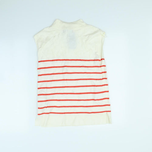 M&S Womens Ivory Striped  Pullover Jumper Size 8