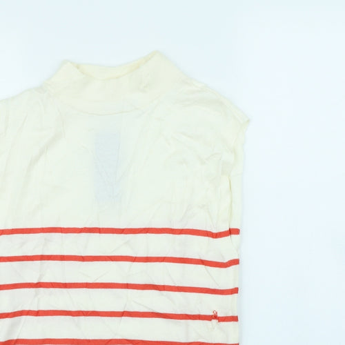 M&S Womens Ivory Striped  Pullover Jumper Size 8