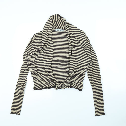cmd Womens Beige Striped  Jacket  Size 12