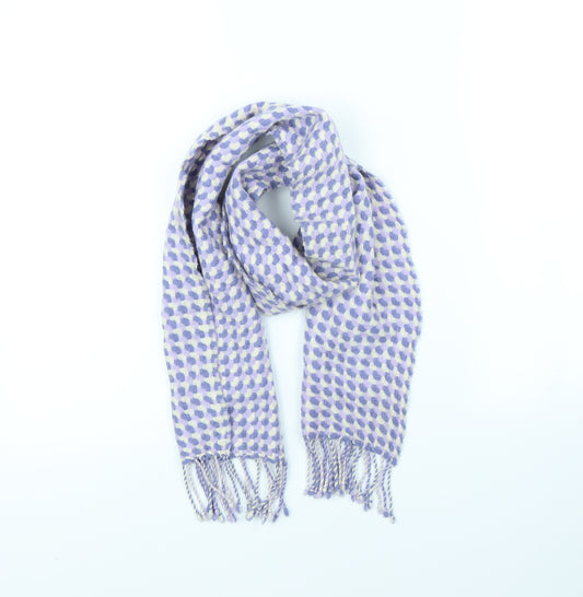 Front view of Preworn women’s purple herringbone scarf