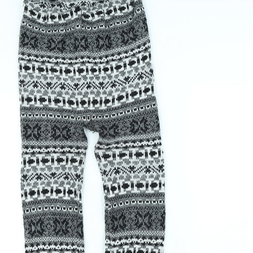 Preworn Womens Grey Striped  Trousers  Size 28 in L29 in