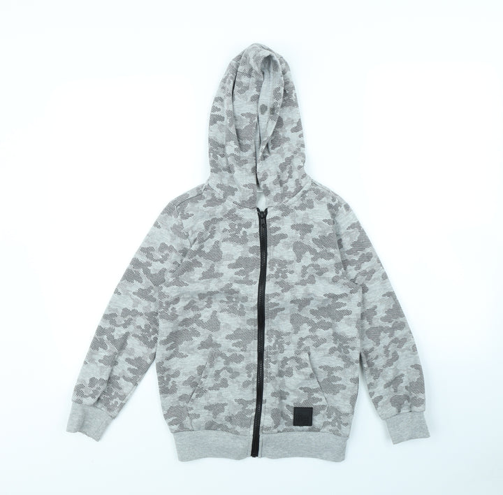 F&F Girls Grey Camouflage Jacket Size 9 Years