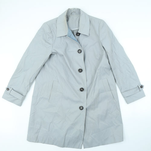 Preworn Womens Grey   Overcoat Coat Size 14