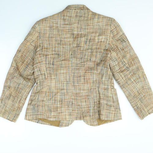Paula Borges Womens Beige   Jacket  Size 14  - shoulder pads