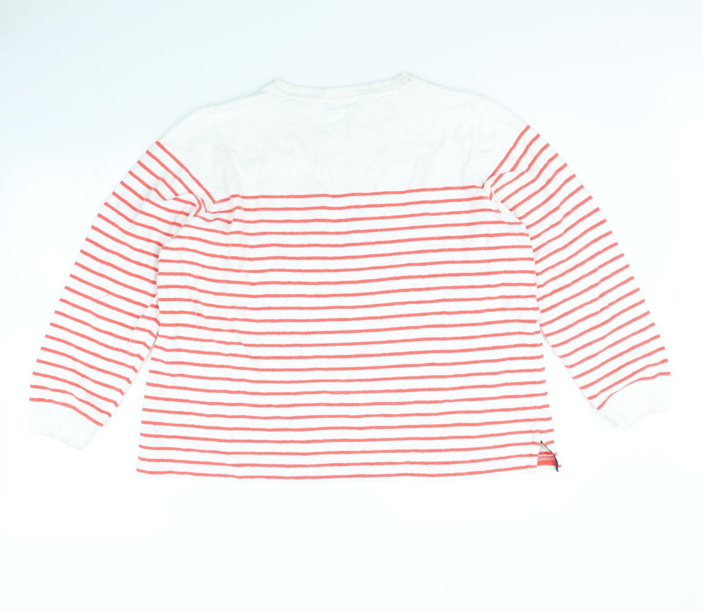 m&s Womens Red Striped  Pullover Jumper Size 18