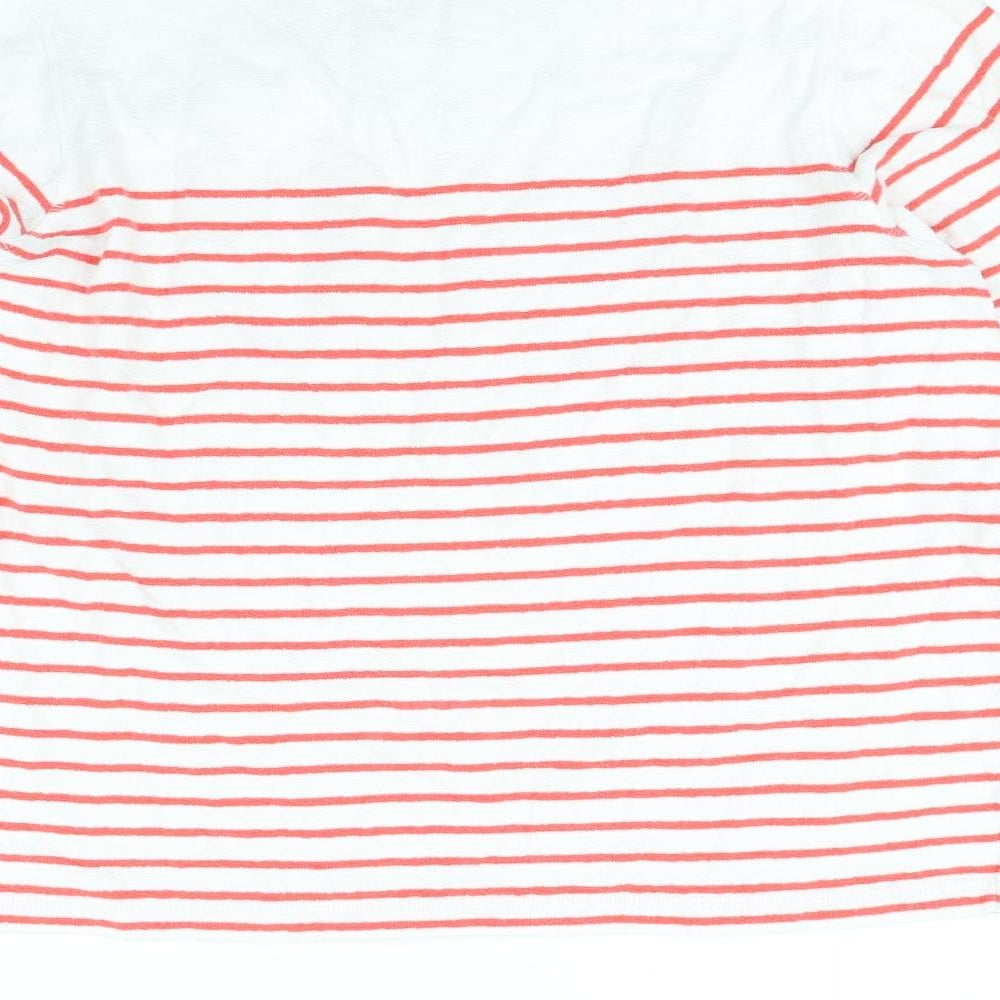 m&s Womens Red Striped  Pullover Jumper Size 18