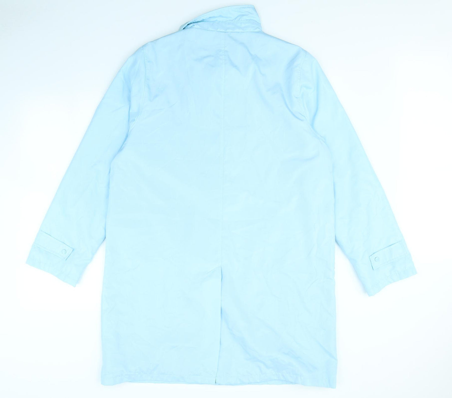Preworn Womens Blue   Rain Coat Coat Size 16