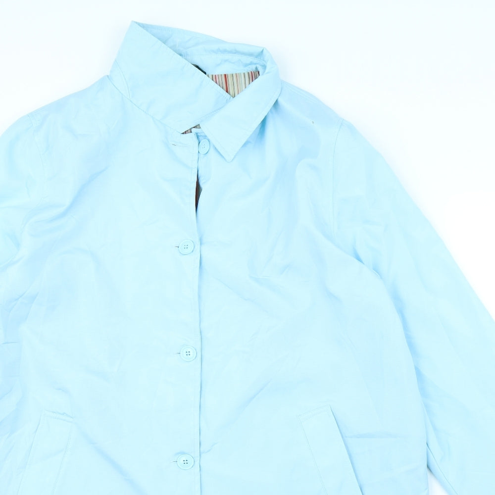 Preworn Womens Blue   Rain Coat Coat Size 16