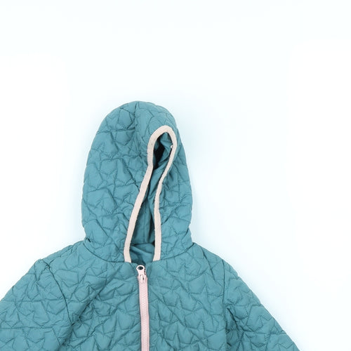 m&s Girls Green   Rain Coat Coat Size 3 Years
