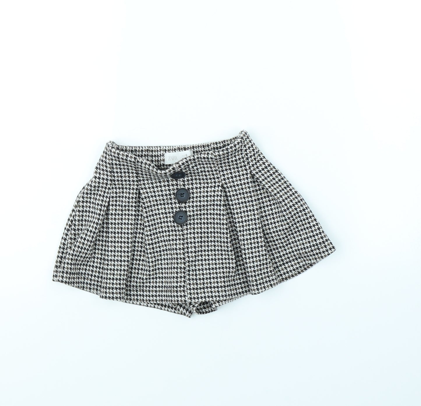 Zara Girls Brown Check  Mini Skirt Size 6 Years
