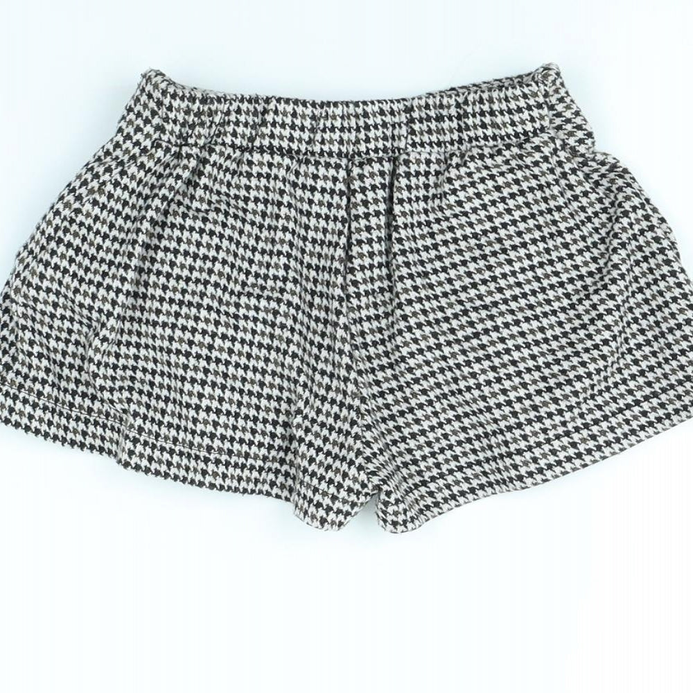 Zara Girls Brown Check  Mini Skirt Size 6 Years