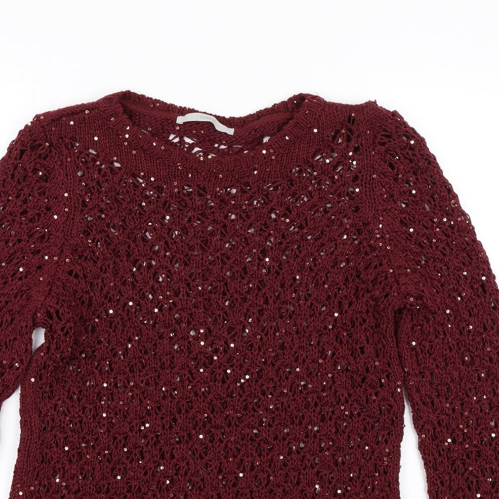 George Womens Red   Pullover Jumper Size 10