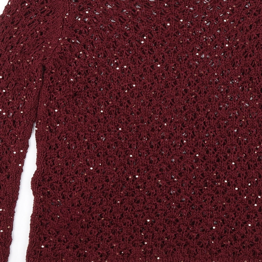 George Womens Red   Pullover Jumper Size 10