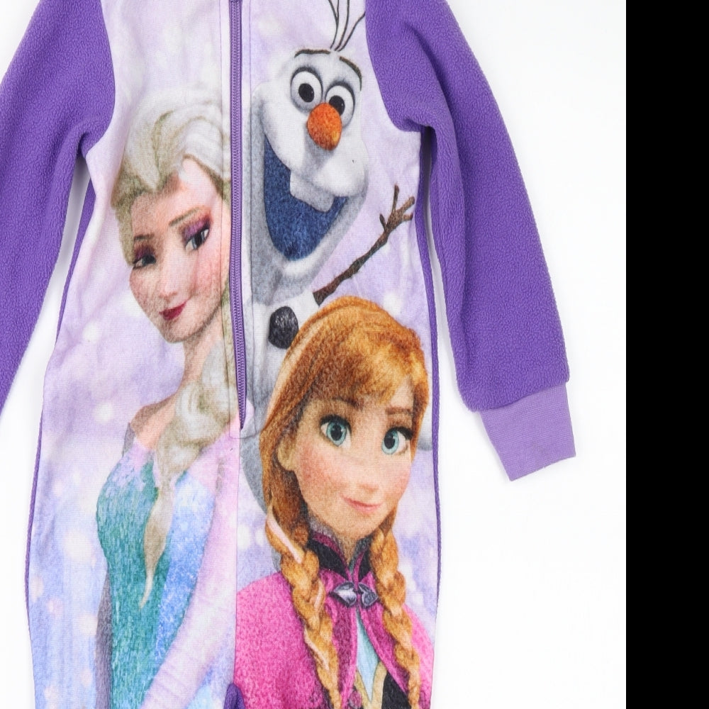 Disney Girls Purple Solid  Top One Piece Size 2-3 Years  - Frozen