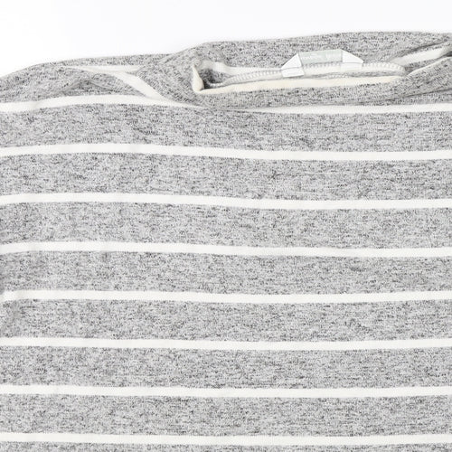 M&S Womens Grey Striped  Pullover Jumper Size 14  - Lounge wear