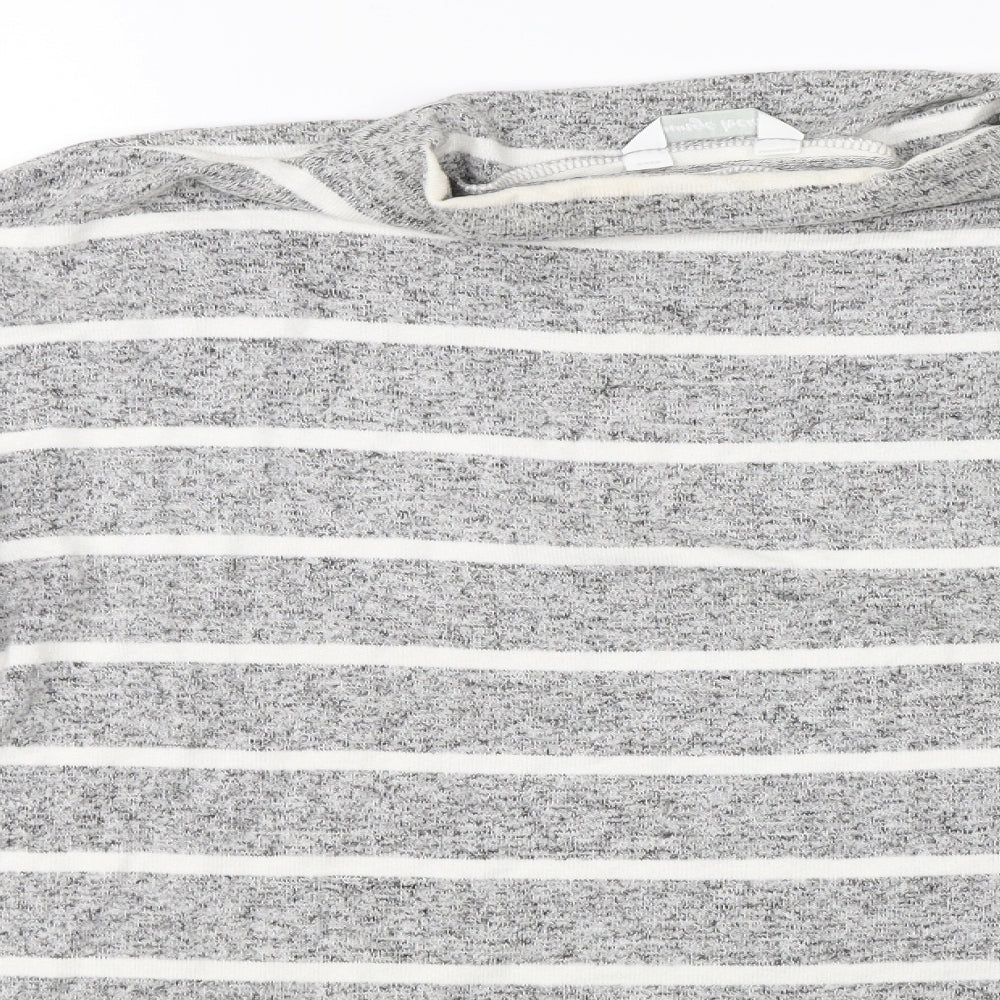 M&S Womens Grey Striped  Pullover Jumper Size 14  - Lounge wear
