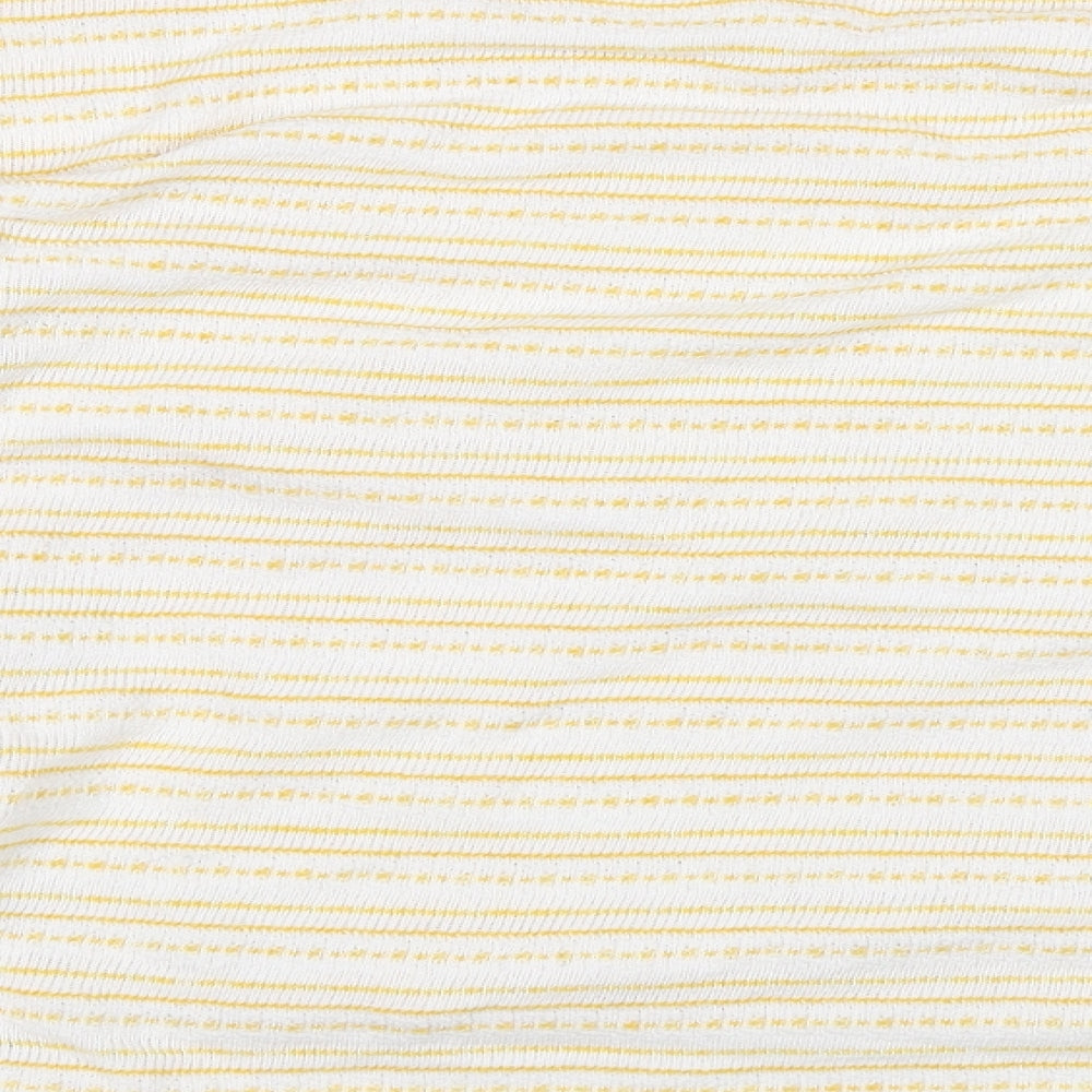 Matalan Womens Yellow Striped  Pullover Jumper Size 10