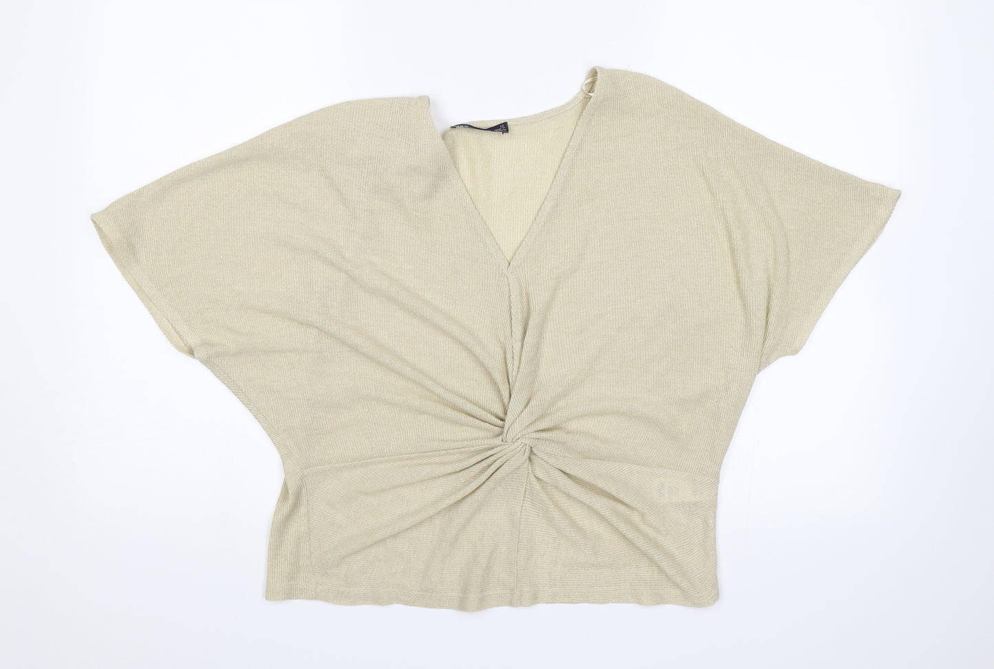 M&S Womens Gold   Basic Blouse Size 12