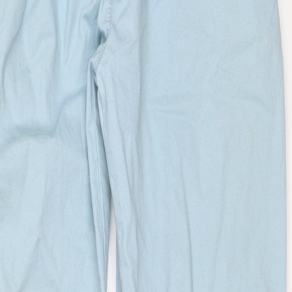 Papaya Womens Blue   Capri Trousers Size 8 L25 in