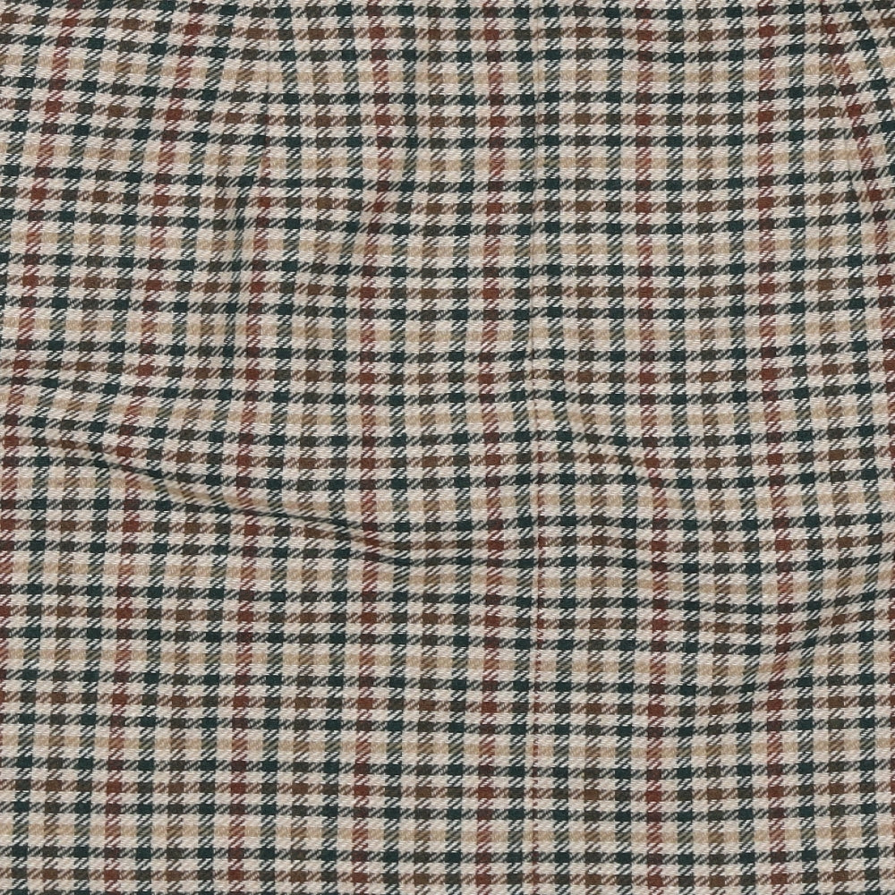 F&F Womens Brown Check  Skater Skirt Size 10