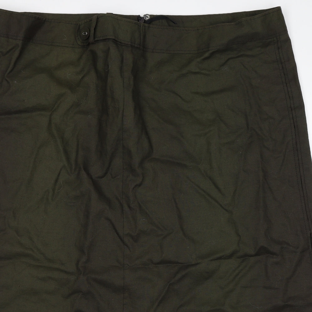 Marks and Spencer Womens Green   Straight & Pencil Skirt Size 24