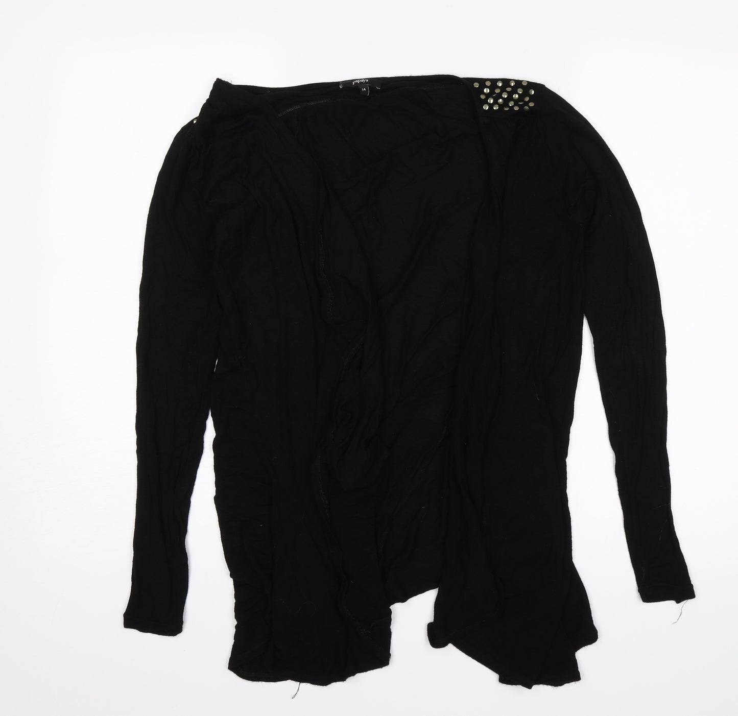 Papaya Womens Black   Shrug Jumper Size 14
