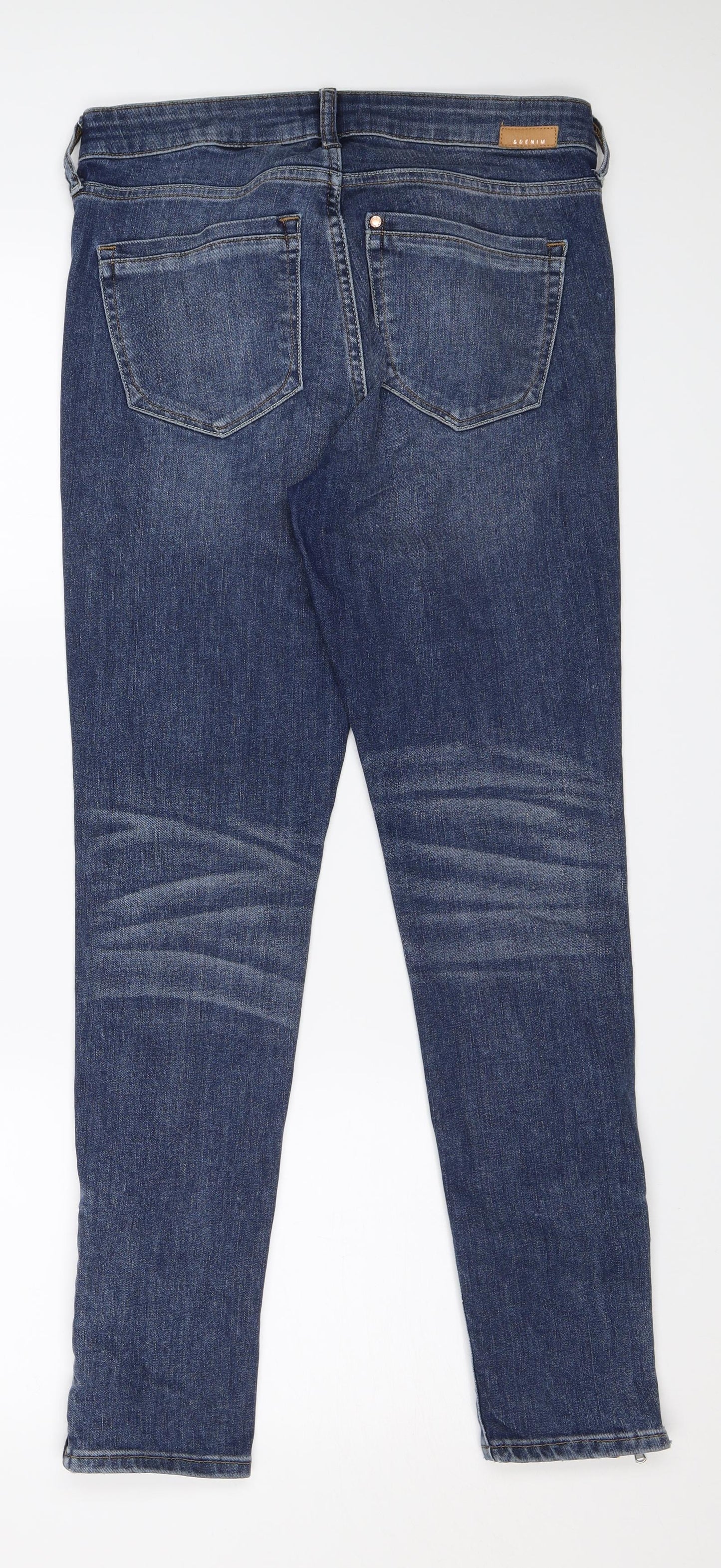 H&M Womens Blue  Denim Skinny Jeans Size 8 L28 in