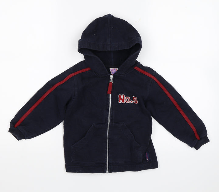Salt Pepper Boys Blue   Full Zip Hoodie Size 3-4 Years  - No. 5