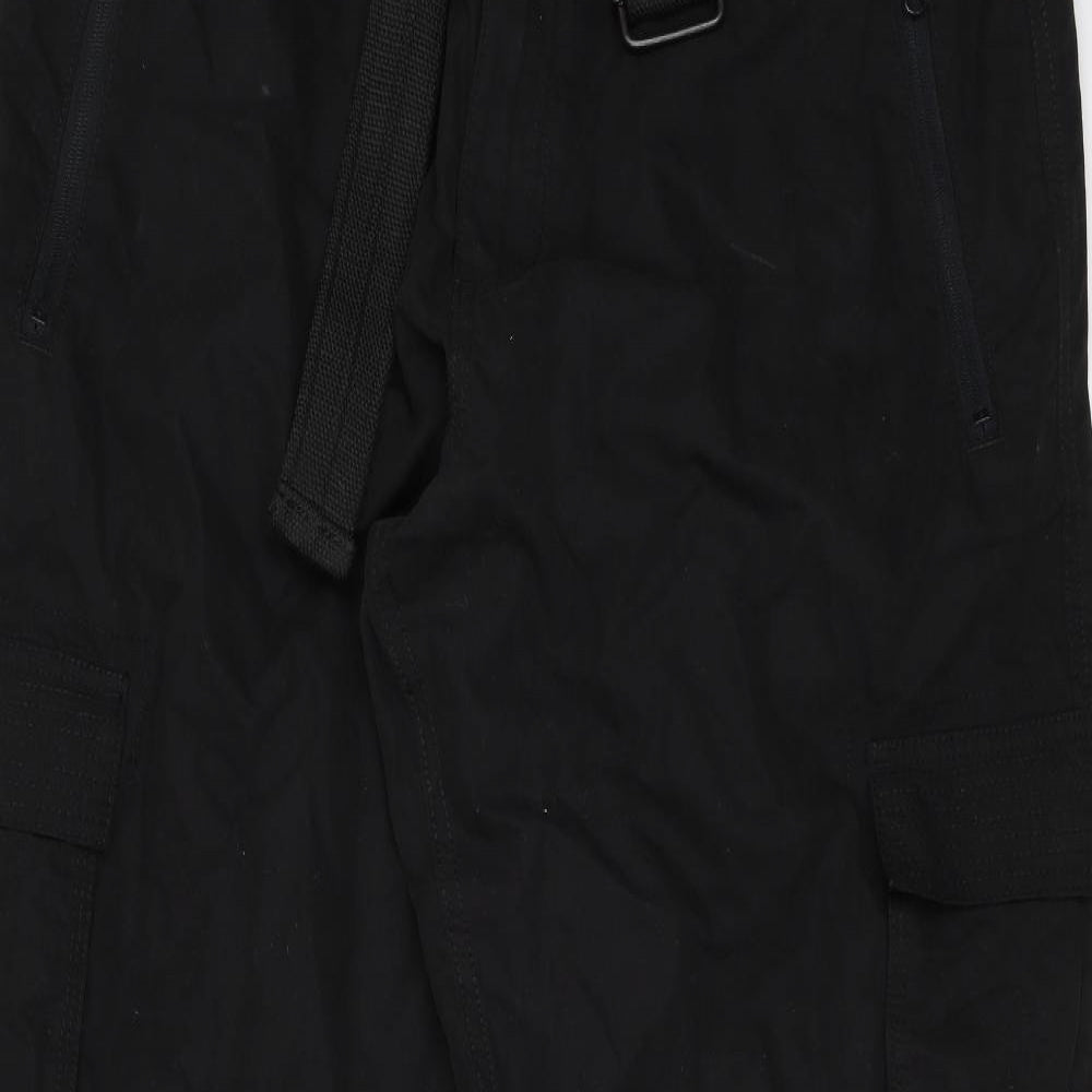 ACW85 Mens Black   Cargo Trousers Size 38 L29 in