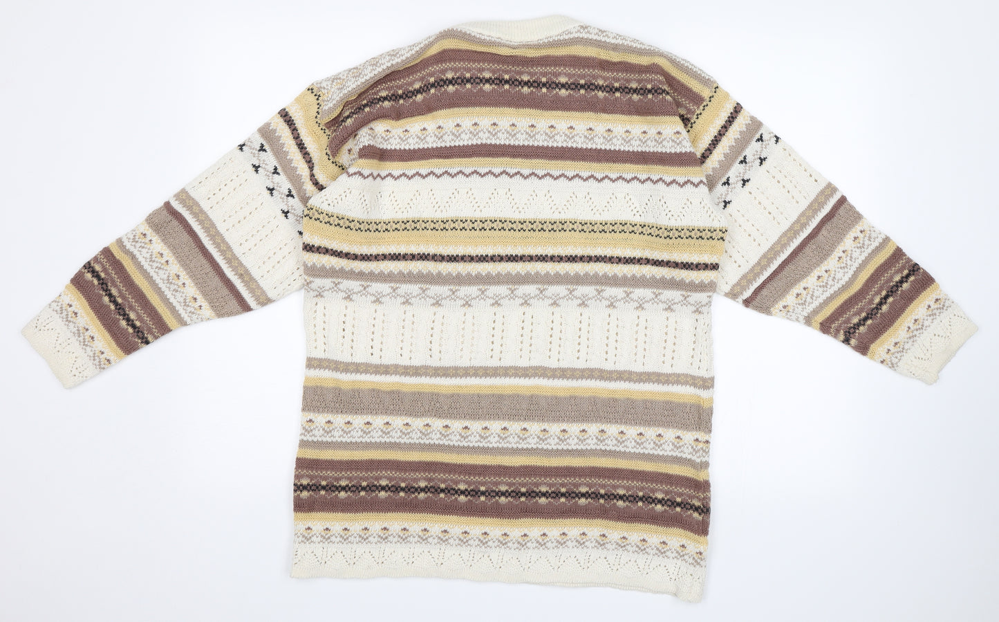 Canada Womens Brown Striped  Pullover Jumper Size M