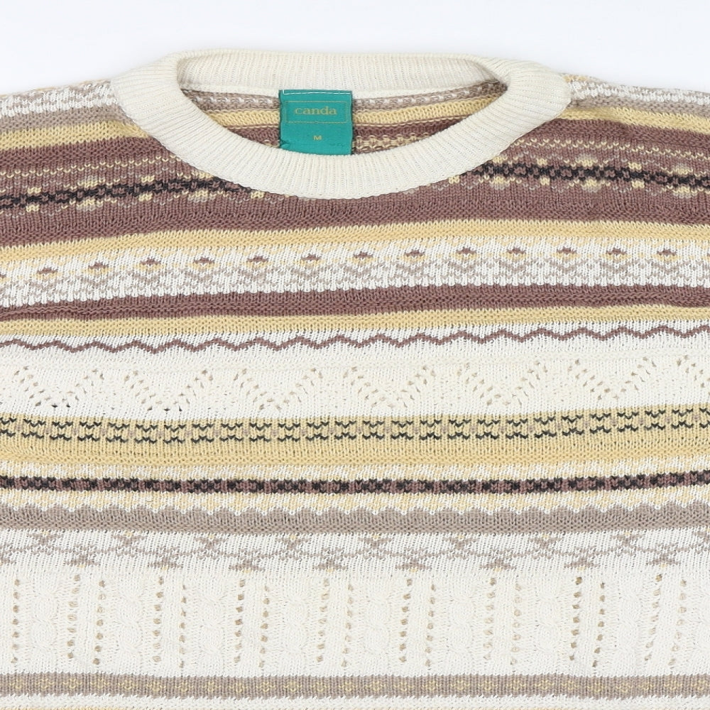 Canada Womens Brown Striped  Pullover Jumper Size M