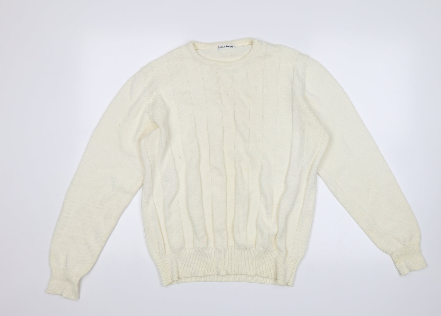 Angelo Santini Womens White   Pullover Jumper Size L