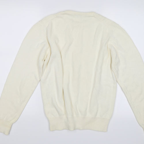 Angelo Santini Womens White   Pullover Jumper Size L