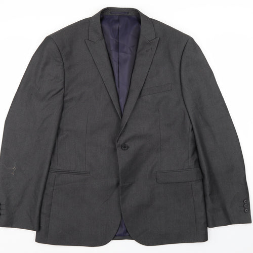 NEXT Mens Grey Striped  Jacket Suit Jacket