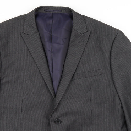 NEXT Mens Grey Striped  Jacket Suit Jacket