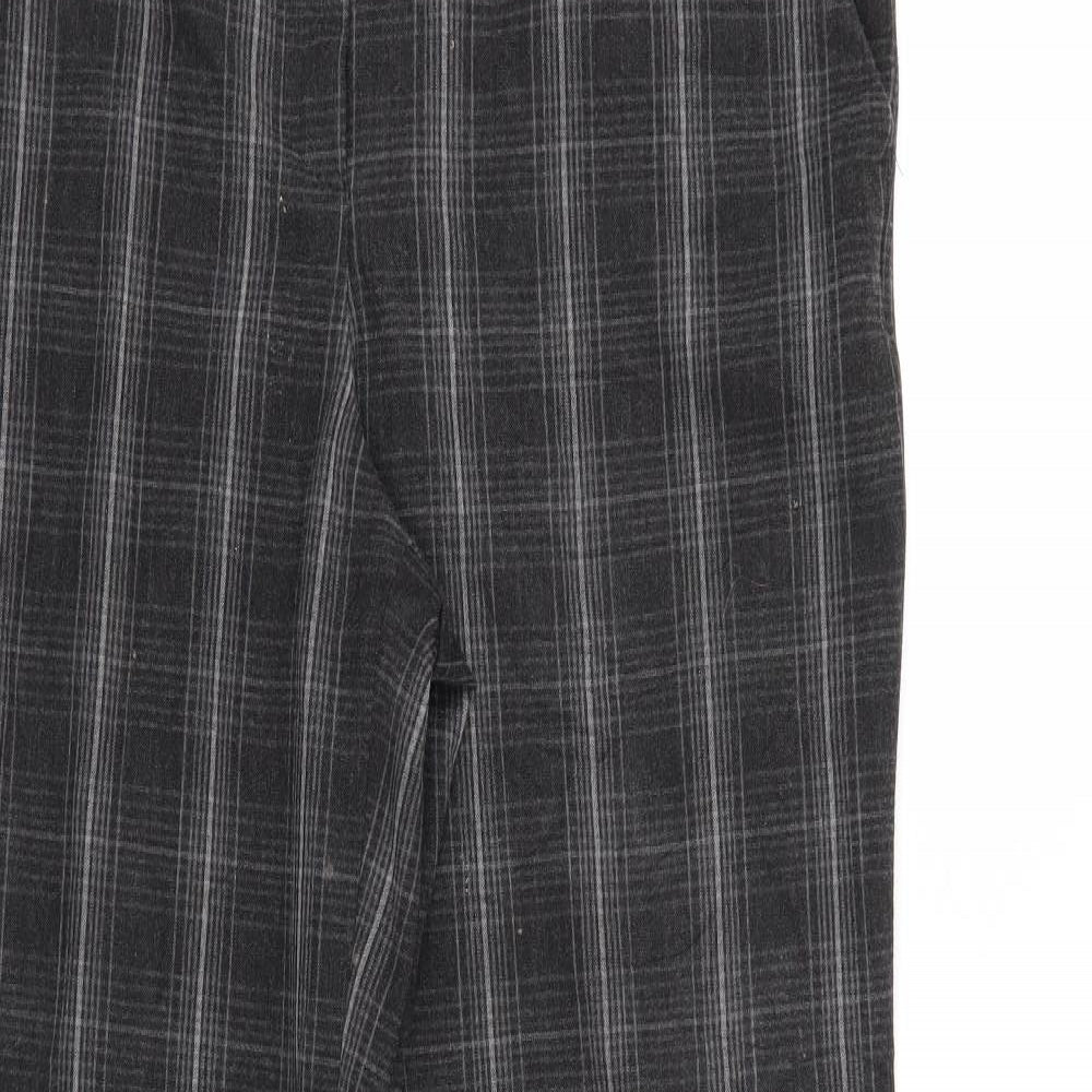 Steilmann Womens Grey Check  Sweatpants Trousers Size 16 L30 in